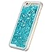 iPhone 6S Case,SmartLegend iPhone 6 Case Cute Glitter 3D Bling Flowing Floating Shiny Sparkles Liquid Hard Shell Protective Slim iPhone 6 6S Case for Girls Women-Blue