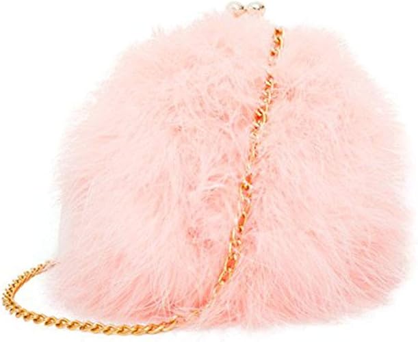 pink fluffy clutch