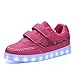 EQUICK Light Up Shoes Kids USB Charging Flashing LED Sneakers 11 Colors Modes Boys Girls
