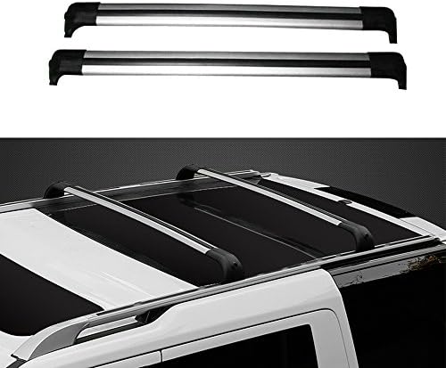 2 Pcs Baggage Luggage Rack Carrier Roof Rack Rail Cross Bars Crossbars Fits for Discovery 4 LR4 2010-2016 - Silver