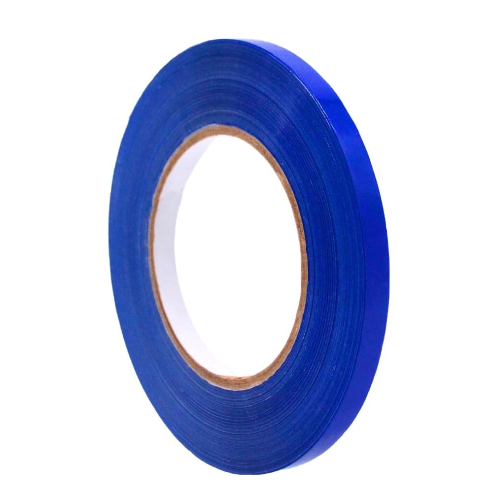 Photo 1 of WOD Dark Blue Produce Poly Bag Sealing Tape, 3/8 inch x 180 yds. for Packaging and Sealing of Meat, Gifts, or Ice Bags BSTC24PVC
