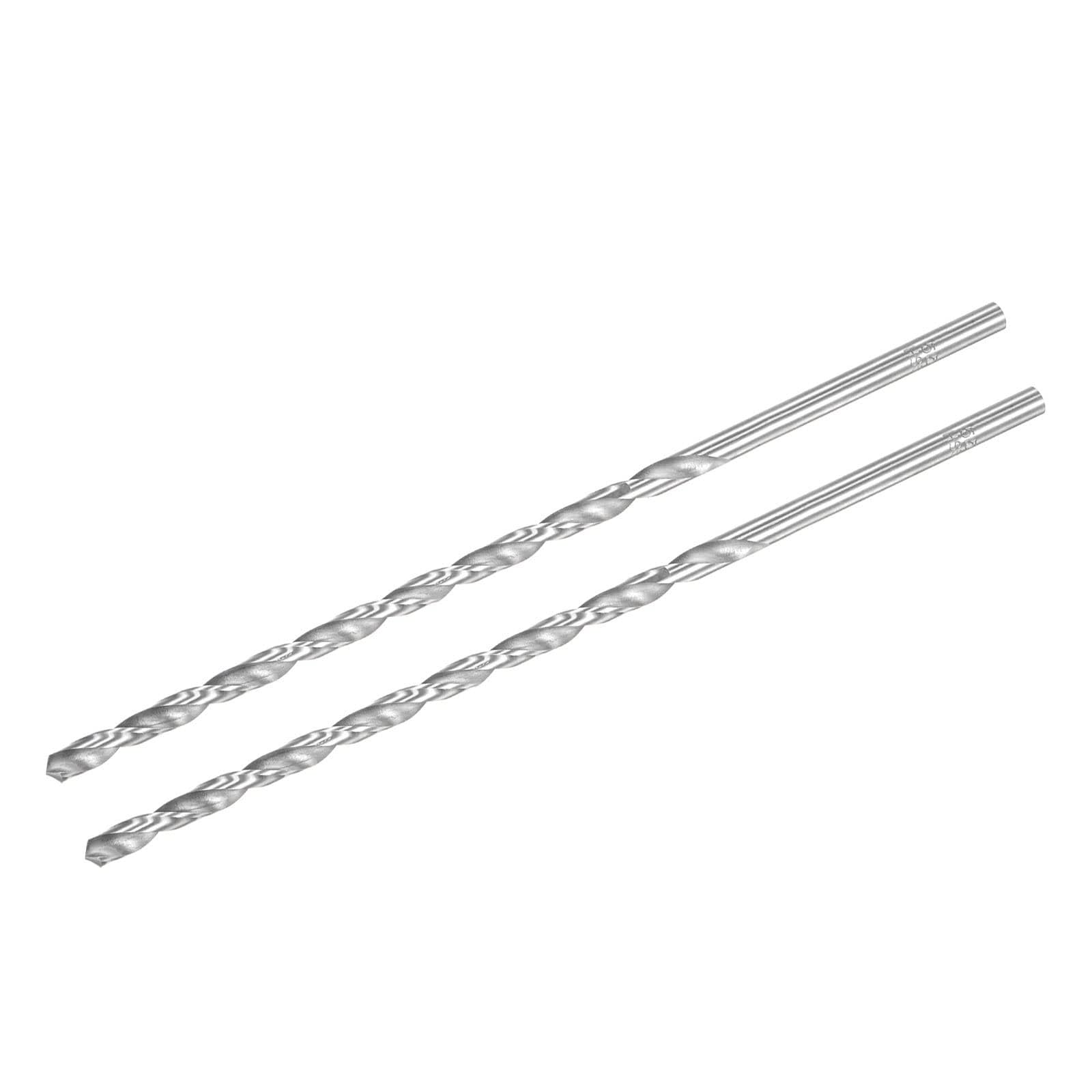 TA-VIGOR 2Pcs 5.5mm Extra Long Twist Drill Bits, 200mm Length High-Speed Steel HSS Straight Shank Spiral Drill Bits for Wood Metal Aluminum Plastic — image 1