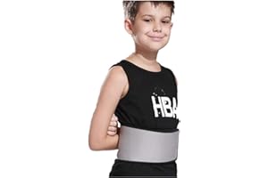 WENDYWU Kids Adjustable Waist Belt Brace Support Ballet Dance Protector Abdominal Band for Back (Grey)