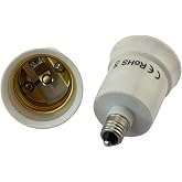 Rebaydo 2pcs E11 Male to E26/E27 Male Converter Adapter Reduce Profile