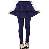RieKet Girls School Uniform Pants Warm Stretchy Athletic Leggings with Skirt 2-14 Years