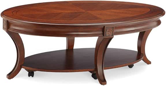 Amazon.com: Magnussen Winslet Oval Cocktail Table with Casters, 18.5" x ...