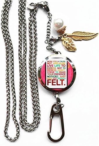 RainbowSky Work For A Cause Not For Applause Aromatherapy Essential Oil Diffuser Locket Pendant Chain ID Badge Lanyard Necklace Bracelet Eyeglass Holder Keychain, C45