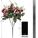 Luyue 7 Branch 21 Heads Artificial Rose Flowers Bouquet Fake Silk Mini Roses Wedding Floral Decor Bouquet, Pack of 2(Rose Coffee)
