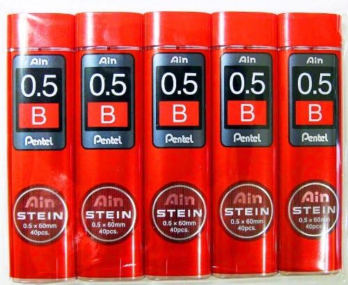 Pentel STEIN Stein pencil core replacement 0.5mm B black [5 piece set] C275-B