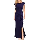 WOOSEA Women's Split Bodycon Mermaid Evening Cocktail Long Dress