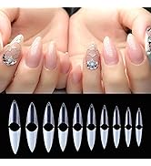 AORAEM Stiletto Nail Tips Acrylic False Nail Clear and Natural 1000Pcs Artificial Press on Fake N...