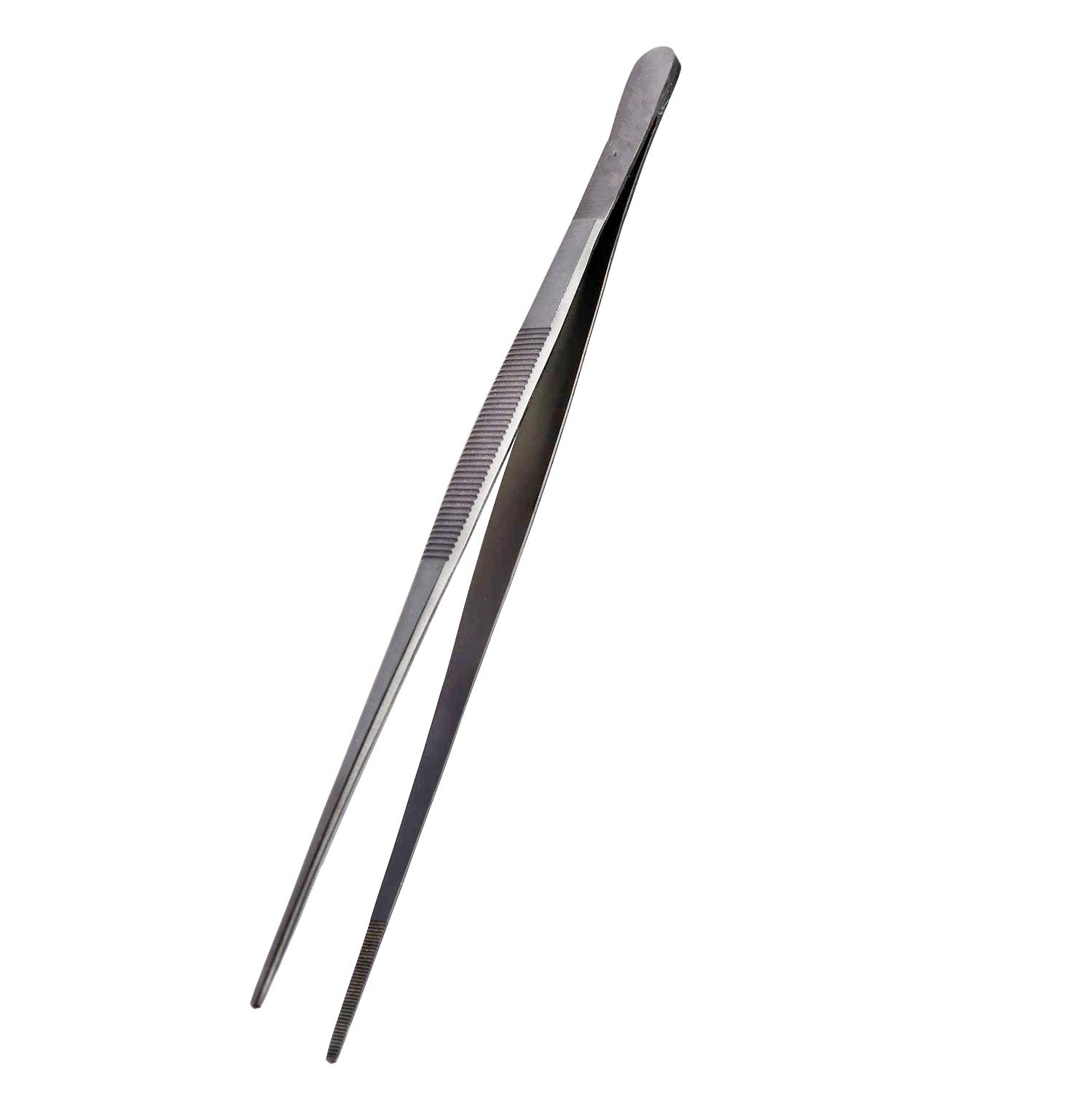 Buy Tongs Tweezers 12 Inch / 30cm Long Food Tongs Straight Serrated Forceps Cocktail Tweezers