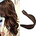Full Shine Hair 20inch Color #4 Tape in Extensions 50g Per Package 2.5g/Piece Invisible Skin Weft Grade 7A Remy Human Hair Tape ins