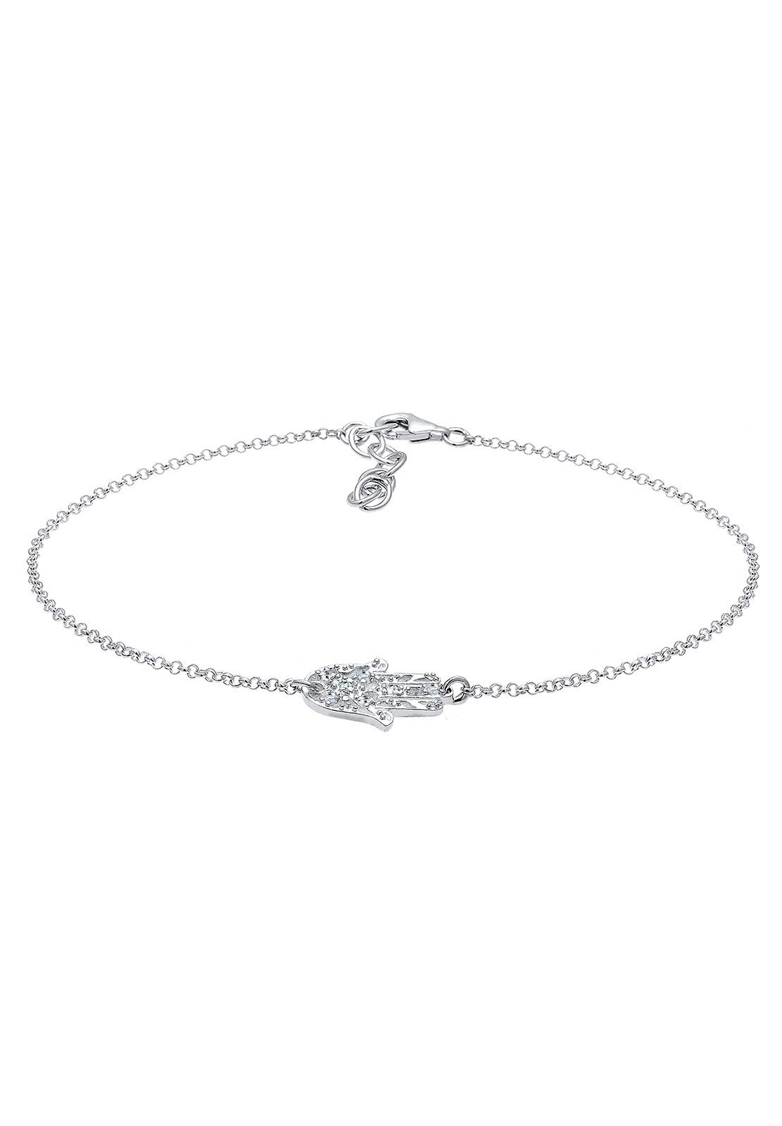 Elli Anklet Hamsa Crystals 925 Sterling Silver