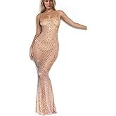 Tchin Sexy Sparkly Rhinestone Birthday Dresses for Women Sparkle Nude Sheer Mesh Party Dress Glitter See Through Club Outfits