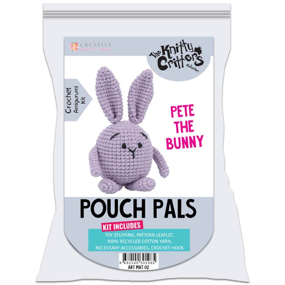 Knitty Critters The Pouch Pals - Pete The Bunny