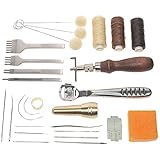 BIGTEDDY - Leather Craft Basic Stitching Sewing Hand Tool Set Saddle Groover for DIY Leathercraft Projects