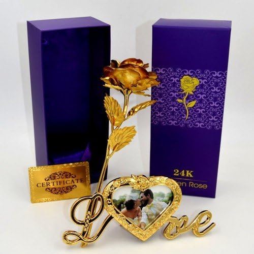 Gifts Loft Victoria Love Story Gold Rose With Gift Box And With Love Stand