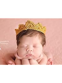 Newborn Crown, Baby Boy Photo Prop, Infant Photography Prop, Gold