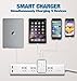 ZOPPEN International Travel Plug Adapter 4 USB Universal Outlets US/Euro/UK/IT/FR/AU/JP/CN for iPhone iPad Tablet Laptop, Built with Smart IC and Surge Protect