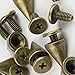 RUBYCA 100 Sets 10MM Bronze Color Bullet Cone Spike and Stud Metal Screw Back for DIY Leather-Craft