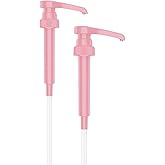 Syrup Pump Compatible with Torani, Davinci and Skinny (Set of 2) - fits Bottles (25.4 oz-750ml) (Pink)