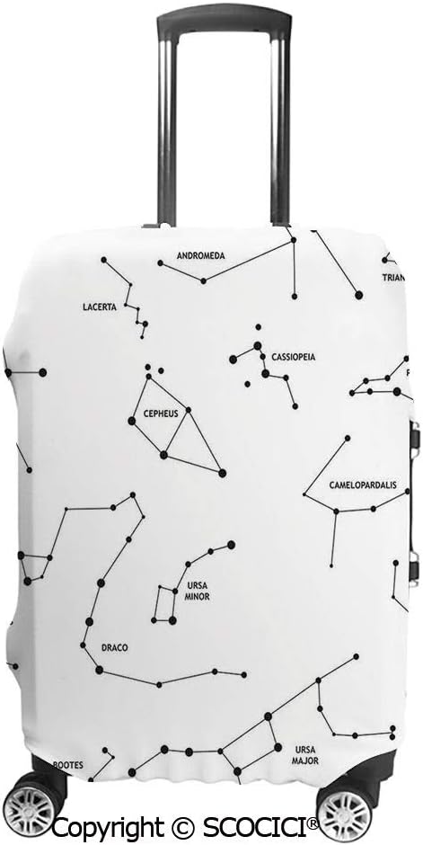 SCOCICI Astronomic Theme Group Stars Names Classical Scientific Composition Luggage Case Protective Baggage Suitcase Cover for 19"-32" Luggage