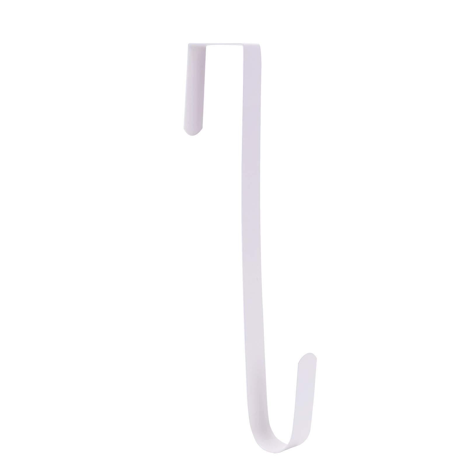 Photo 1 of Sattiyrch 12" Wreath Hanger for Front Door,Steel Over The Door Hanger Hook,Wreath Door Hanger (White,1)