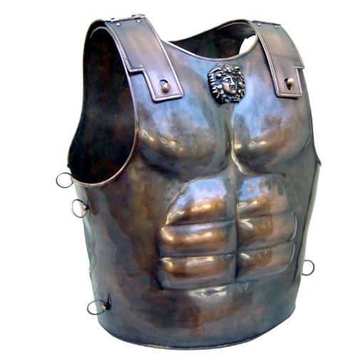 Deepeeka-AH3876 Roman Short Muscle Cuirass Breastplate with Bronze Finish