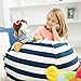 T-Bugs Best Stuffed Animal Storage Bean Bag Chair, Premium Cotton Canvas Toy Organizer for Kids Bedroom, Perfect Storage Solution for Plush Toys, Blankets, Towels & Clothes (38