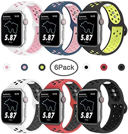 MITERV Sport Bands Compatible with Apple Watch Band 38mm 42mm 40mm 44mm iWatch Bands Replacement for Apple Watch Series 4 Series 3 Series 2 Series 1 Women Men S/M M/L