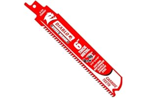 Diablo Steel Demon Carbide Teeth Reciprocating Saw Blade For Thick Metal - Designed for Extreme Metal Cutting - 6" Length, 8 TPI - DS0608CF