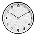 hito Silent Wall Clock Non ticking 12 inch Excellent Accurate Sweep Movement Magnetic Metal Frame, Vintage Decorative for Kitchen, Living Room, Bedroom, Office, Classroom (Black)