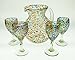 Mexican Glass Margarita or Juice Pitcher, Pebble or Bumby Confetti, Bola or Bowl Shape Design