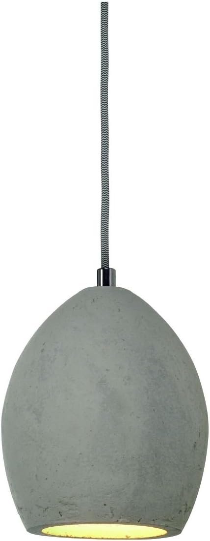 SLV Lighting 7155710U Soprana Solid PD-1 Single Light Concrete Pendant, Gray Stone Concrete Finish