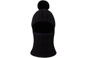 Zsedrut Toddler Kids Winter Hats for Girls Boys Warm Balaclava Hat with Fleece Lined Thick Knit Beanies Cap