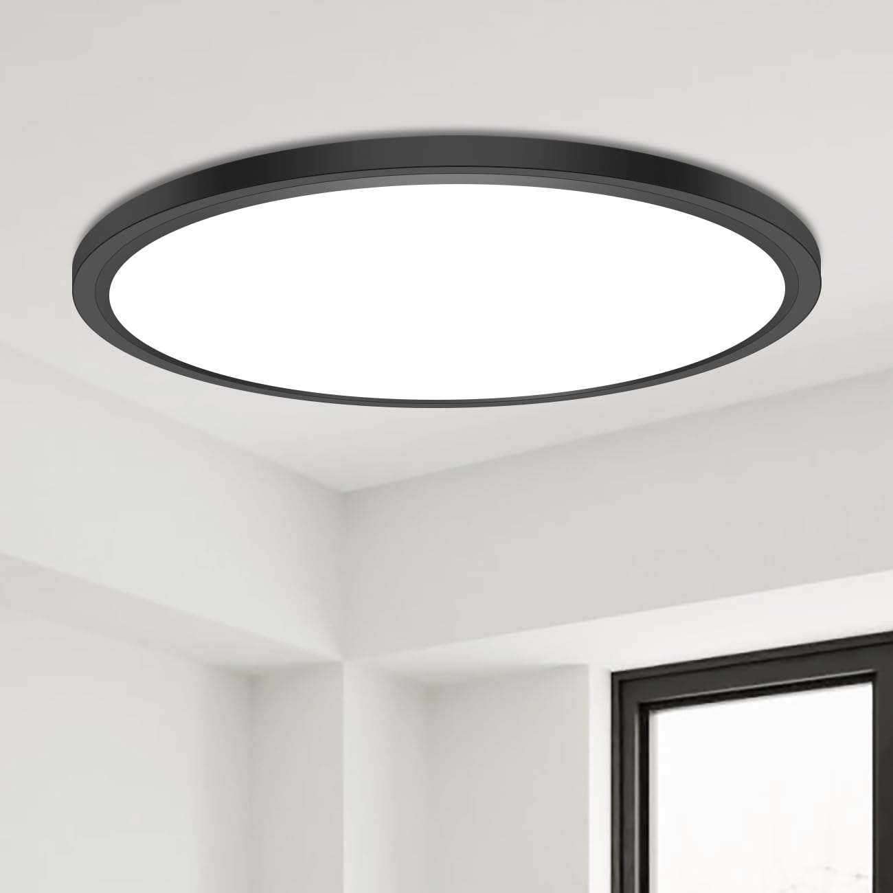 slochi Bathroom Lights,24W 2050LM Round Ceiling Lights,6500K,150W Equivalent,Ultra-Thin,Small,Dome,Waterproof Modern LED Flush Mount Ceiling Lamp for Bedroom,Kitchen