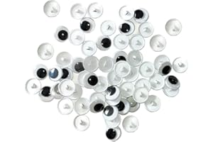 ccHuDE 100 Pcs Sew On Googly Wiggle Eyes Buttons Eyes for DIY Crafts Scrapbooking Sewing 12mm