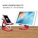 OMOTON Tablet Stand Holder Adjustable, T1 Desktop Aluminum Tablet Dock Cradle Compatible with iPad Air/Mini, iPad 10.2/9.7, iPad Pro 11/12.9, Samsung Tab and More, Red
