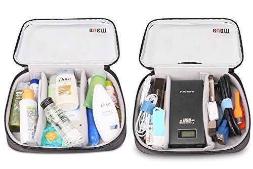 BUBM 3pcs Multi-Functional (S/M/L in One) Electronic Organizer Travel Gadgets Bag for Cables, External Flash Drive, Mouse, Memory Card, Power Bank - Clear - Thumbnail 5