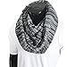 FORBUSITE Chic Men Women Knit Winter Infinity Scarf Oversize E5001b (Black with gray)