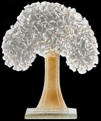 D&J Glassware Fused Glass Four Seasons Tree Collection - Winter