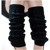 1 Pair Knit Winter Thermal Warm Leg Warmers-Long Socks Boot Cuffs Topper Legging Pads For Women Lady Girls Best Xmas Gift