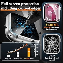 YMHML 2 Pack for Apple Watch Screen Protector 41mm