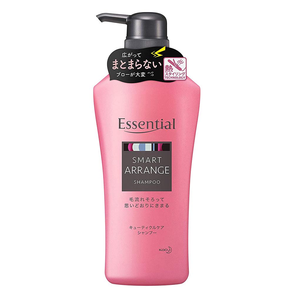 Amazon Com Kao Essential Smart Arrange Cuticle Care Shampoo 480ml Fruity Floral Green Tea Set Beauty