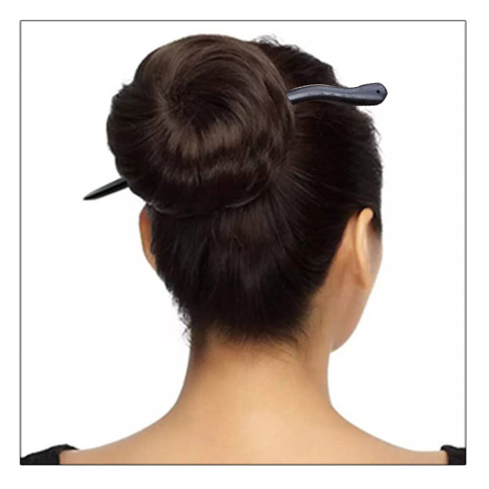 LALAFINA 2pcs Hairpin Accessory Clip for Handmade Ebony Curly Ancient Buns Girls Clips Japanese Wooden Retro Ladies Holder Forks Pins Hair Chignon Women Chopsticks Chinese
