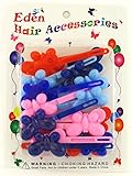 Eden Girls Self Hinge Plastic Butterfly Hair Barrettes - 18 Pcs.
