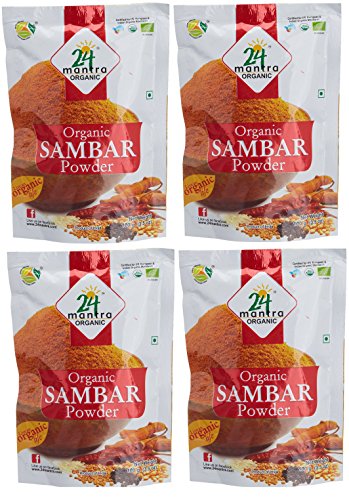 Organic Sambar Powder USDA Certified Organic EU Certified Organic Pesticides Free Adulteration Free Sodium Free - Pack of 4 X 3.5 Ounces (14 Ounces) - 24 Mantra Organic Organic Sambar Powder USDA Certified Organic EU Certified Organic Pesticides Free Adulteration Free Sodium Free - Pack of 4 X 3.5 Ounces (14 Ounces) - 24 Mantra Organic