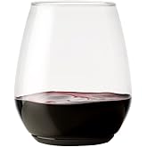 TOSSWARE POP 18oz Vino XL SET OF 12, Premium Quality, Recyclable, Unbreakable & Crystal Clear Plastic Wine Glasses, 12 Count (Pack of 1)