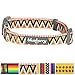 Blueberry Pet 8 Patterns Elite Basic Dog Collar with Flame Stitch and Henley Stripes, Neck 7.5